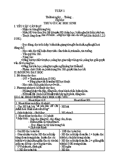 Bộ giáo án cả năm đầy đủ các môn Lớp 5 soạn theo Công văn 2345