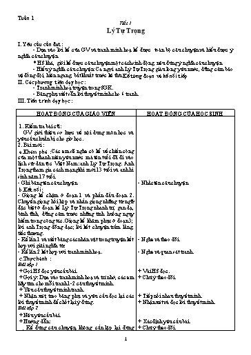 Giáo án cả năm môn Kể chuyện Lớp 5