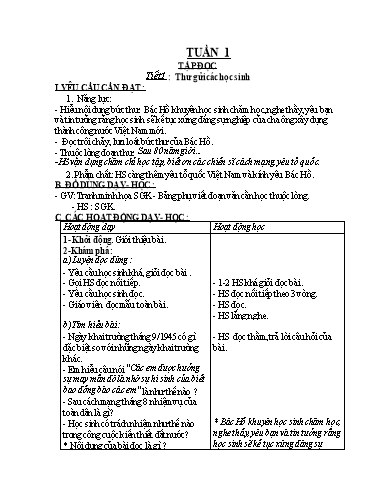 Giáo án cả năm môn Tập đọc Lớp 5