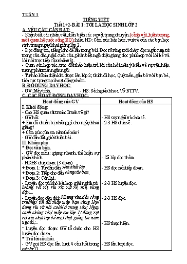 Giáo án dạy buổi sáng môn Tiếng Việt Lớp 2 sách Kết Nối Tri Thức full năm học