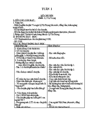 Giáo án dạy môn Kể chuyện Lớp 5 full năm học