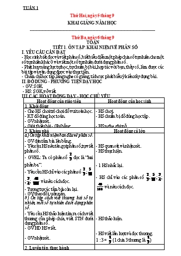 Kế hoạch bài dạy cả năm các môn Lớp 5
