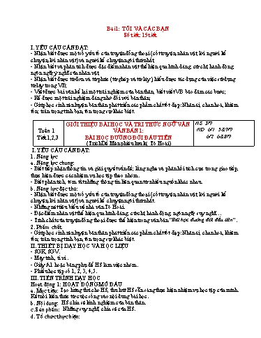 Kế hoạch bài dạy cả năm Ngữ văn 6 Kết Nối Tri Thức