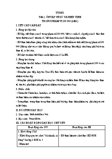 Kế hoạch bài dạy cả năm Toán Lớp 4 Cánh Diều