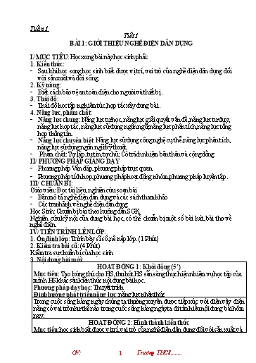 Giáo án cả năm Công nghệ Lớp 9 soạn theo công văn 3280