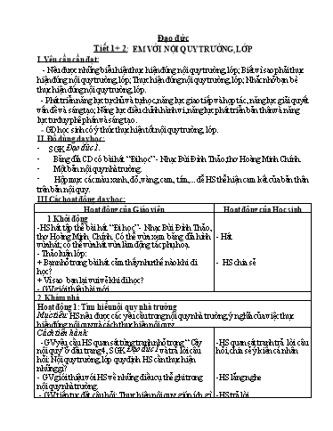 Giáo án cả năm Đạo Đức Lớp 1 Cánh Diều