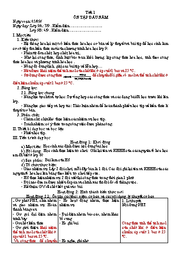 Giáo án cả năm Hóa học Lớp 9