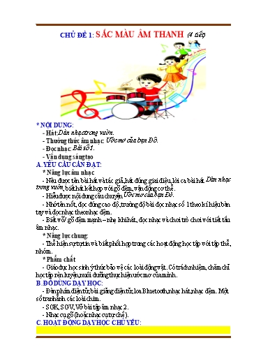 Giáo án cả năm môn Âm nhạc Lớp 2 Kết Nối Tri Thức