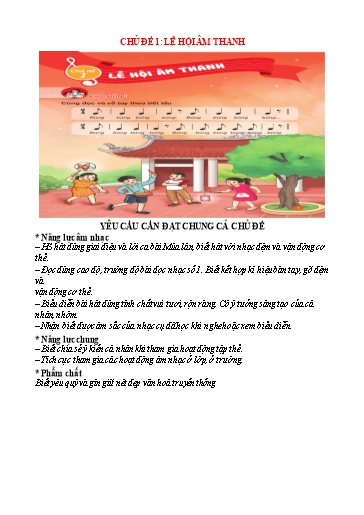 Giáo án cả năm môn Âm nhạc Lớp 3 Cánh Diều