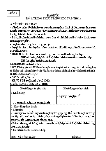 Giáo án cả năm môn Đạo Đức Lớp 4