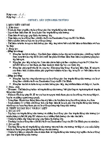 Giáo án cả năm môn Hoạt động trải nghiệm Lớp 10 Cánh Diều