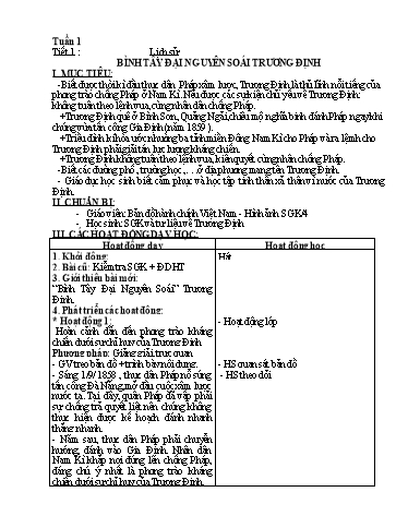 Giáo án cả năm môn Lịch sử Lớp 5