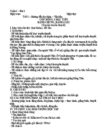 Giáo án cả năm Ngữ văn Lớp 6 soạn theo Công văn 3280