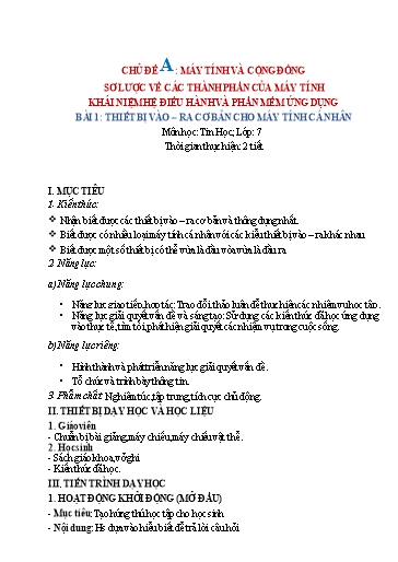 Giáo án cả năm Tin học 7 Cánh Diều