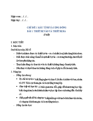 Giáo án cả năm Tin học 7 Chân Trời Sáng Tạo