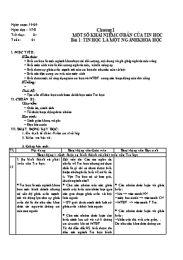 Giáo án cả năm Tin học Lớp 10