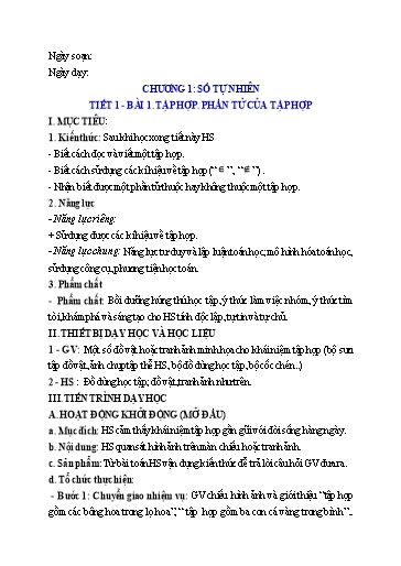 Giáo án cả năm Toán 6 Chân Trời Sáng Tạo