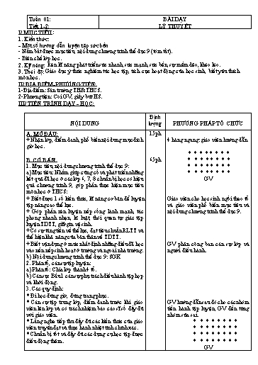 Giáo án Giáo dục thể chất Lớp 9 cả năm