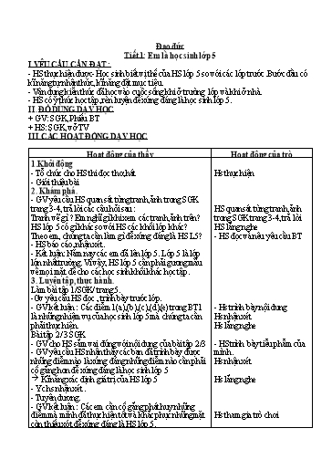 Giáo án học kì 1 môn Đạo đức 5