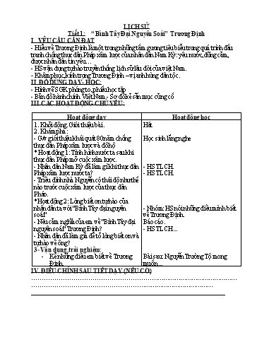 Giáo án học kì 1 môn Lịch sử 5