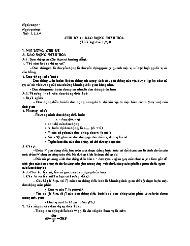 Giáo án học kì 1 môn Vật lí Lớp 12