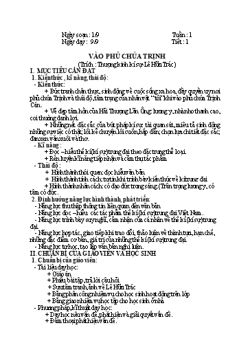 Giáo án học kì 1 Ngữ văn 11 Kết Nối Tri Thức
