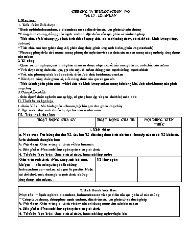 Giáo án học kì 2 môn Hóa học Lớp 11 Kết Nối Tri Thức