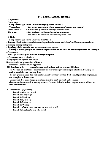 Giáo án học kì 2 môn Tiếng Anh Lớp 12 Sách mới