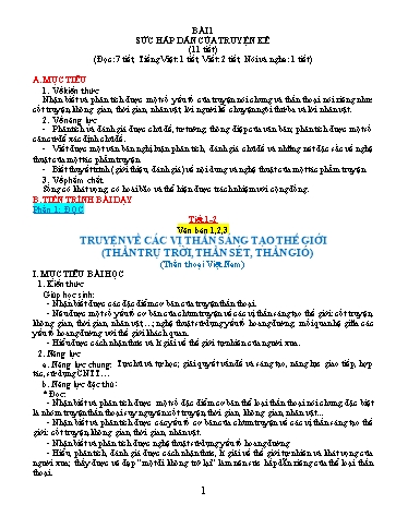 Giáo án kì 1 Ngữ văn 10 Kết Nối Tri Thức