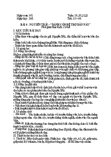 Giáo án Ngữ văn 10 Kết Nối Tri Thức học kì 2