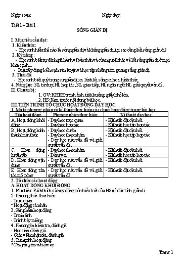 Giáo án soạn theo công văn 3280 Giáo dục công dân 7 cả năm