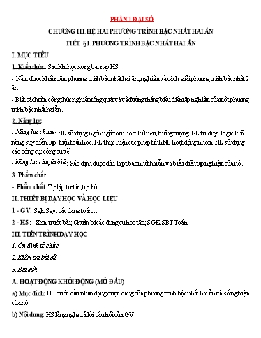 Giáo án soạn theo Công văn 5512 Đại số Lớp 9 học kì 2