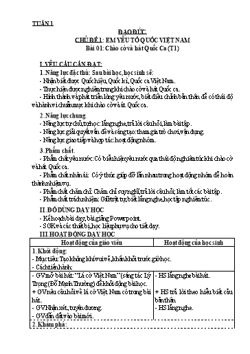 Giáo án theo Công văn 2345 môn Đạo Đức 3 Kết nối tri thức