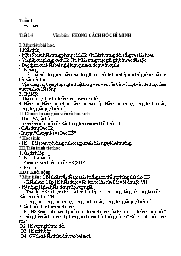 Giáo án theo Công văn 3280 Ngữ văn 9 cả năm