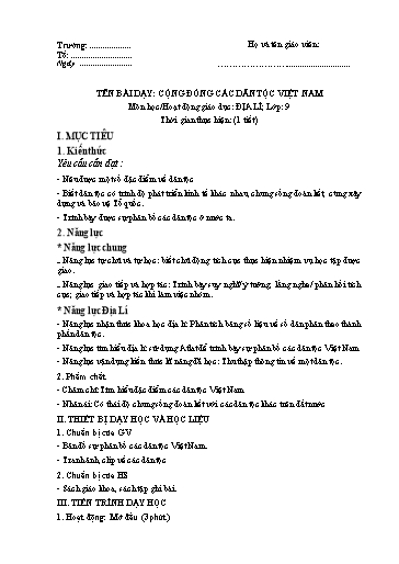 Giáo án theo Công văn 5512 Địa lý Lớp 9 cả năm