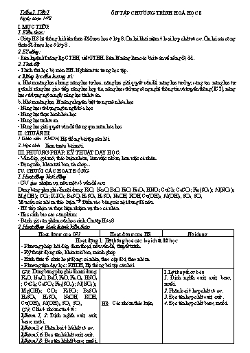 Giáo án theo Công văn 5512 Hóa học Lớp 9 cả năm