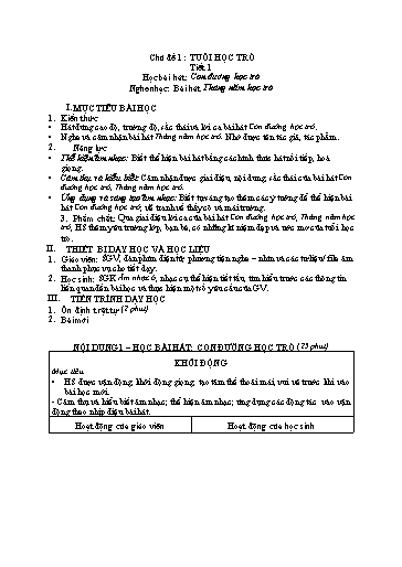 Kế hoạch bài dạy cả năm Âm nhạc Lớp 6 Kết Nối Tri Thức