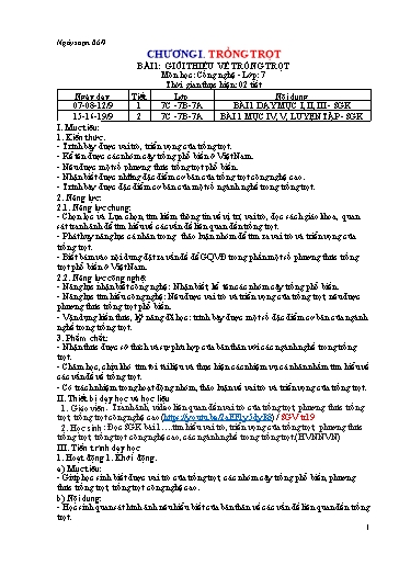 Kế hoạch bài dạy cả năm Công nghệ 7 Kết Nối Tri Thức
