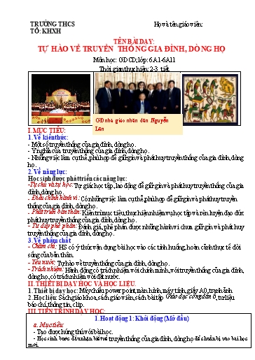 Kế hoạch bài dạy cả năm Giáo dục công dân 6