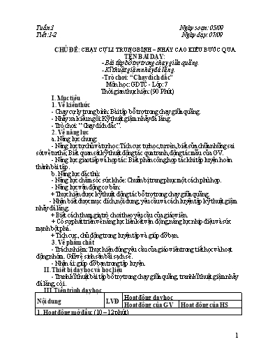 Kế hoạch bài dạy cả năm Giáo dục thể chất Lớp 8 Kết Nối Tri Thức