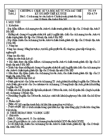 Kế hoạch bài dạy cả năm Lịch sử Lớp 8 Kết Nối Tri Thức