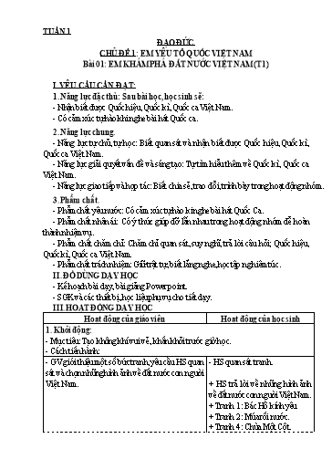Kế hoạch bài dạy cả năm môn Đạo đức 3 Cánh diều