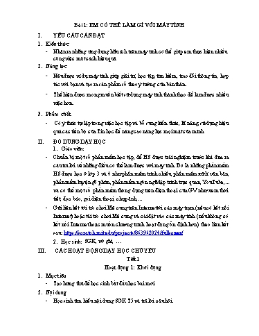 Kế hoạch bài dạy cả năm môn Tin học 5 Kết nối tri thức