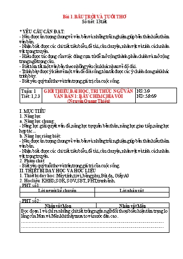 Kế hoạch bài dạy cả năm Ngữ văn 7 Kết nối tri thức