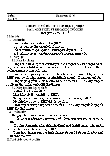 Kế hoạch bài dạy cả năm Sinh học Lớp 6 Kết Nối Tri Thức