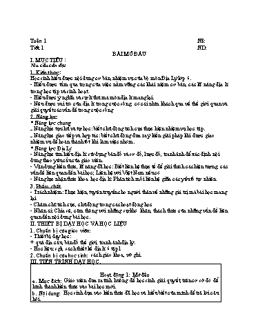 Kế hoạch bài dạy Địa lí 6 sách Kết Nối Tri Thức cả năm