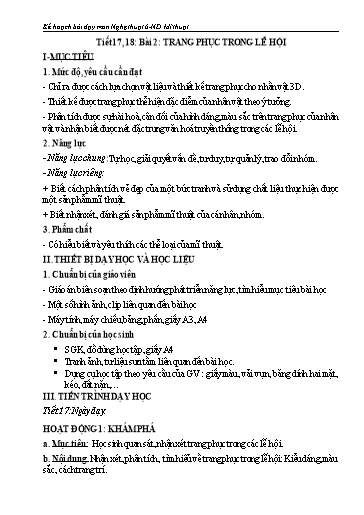 Kế hoạch bài dạy học kì 2 Mĩ thuật 6 Chân Trời Sáng Tạo