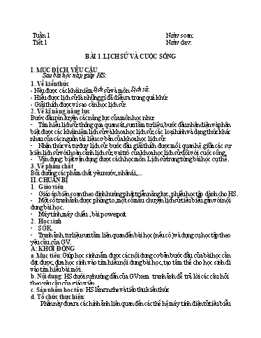 Kế hoạch bài dạy Lịch sử 6 sách Kết Nối Tri Thức cả năm