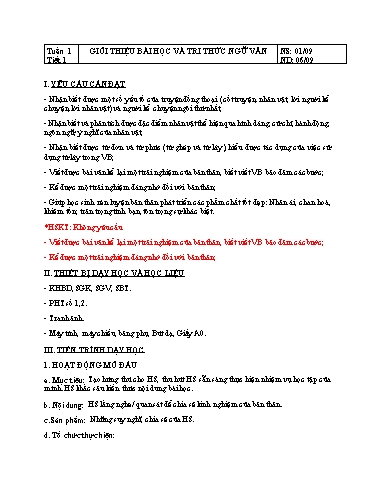 Kế hoạch bài dạy Ngữ văn 6 Kết Nối Tri Thức cả năm