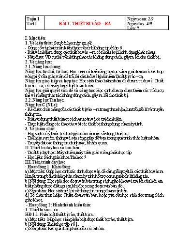 Kế hoạch bài dạy Tin học 7 Kết Nối Tri Thức cả năm